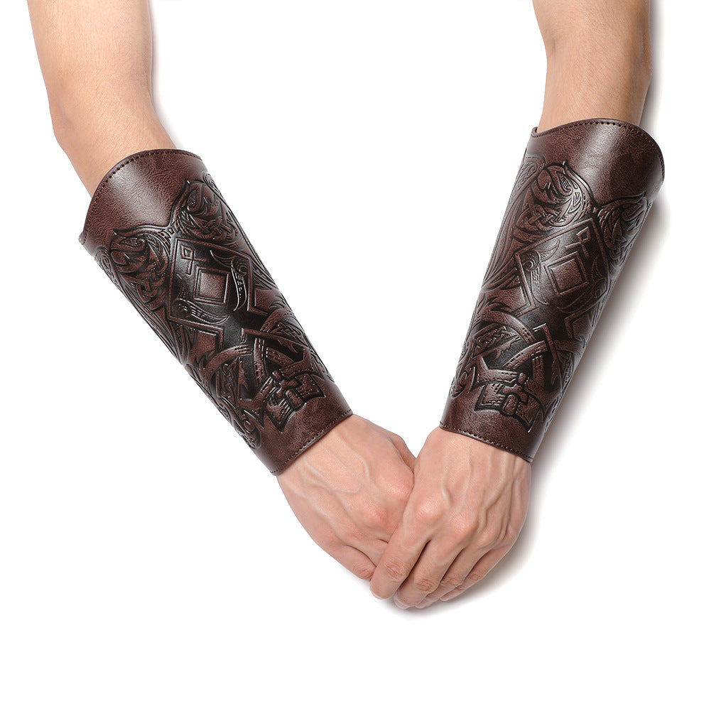 Nordic Viking Wristguard Medieval Renaissance COSPLAY Props Arm Guards FAS053