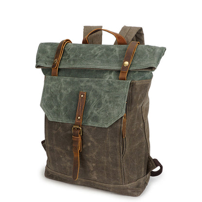 Deepkee Retro Travel Canvas Backpack #5191_1