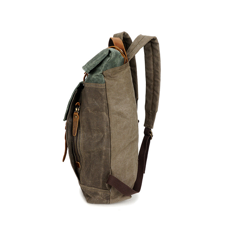 Deepkee Retro Travel Canvas Backpack #5191_1