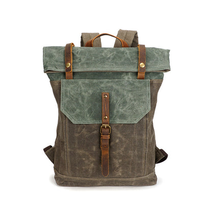 Deepkee Retro Travel Canvas Backpack #5191_1