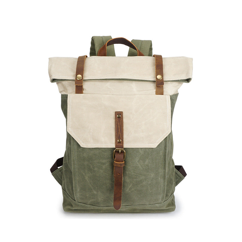 Deepkee Retro Travel Canvas Backpack #5191_1