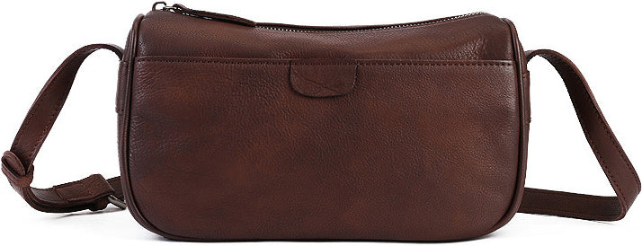 Unisex Leather Boston Bag No.9096