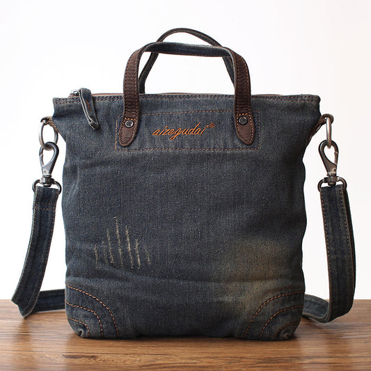 Blue Denim Small Tote Bags Denim Small Tote Side Bags Vintage Small Crossbody Bag For Women