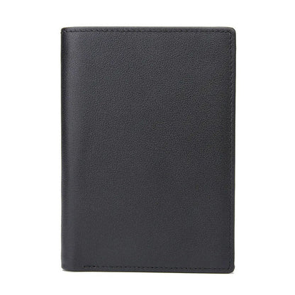 Slim Leather RFID Vertical Travel Wallet for Men Bifold Wallet Passport Wallet Travel Wallet