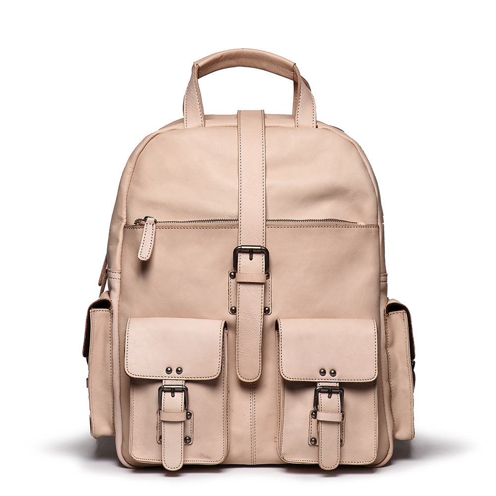 Cool Leather Mens 15inch Computer Bag Satchel Backpacks Travel Backpack Backpack for Men