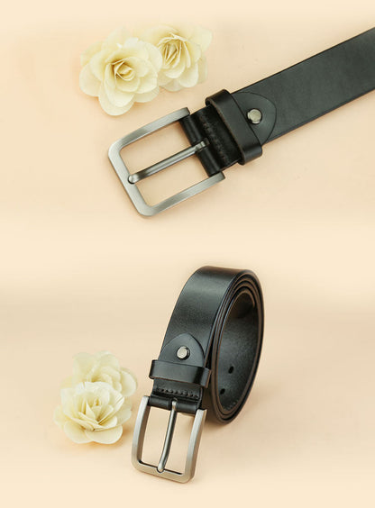 Genuine Leather Black Fashion Belt Formal Leather Belt Casual Belt for Men