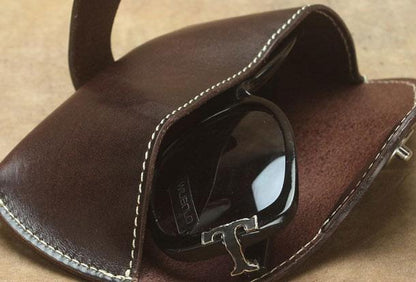 Handmade Mens Leather Glasses Case Glasses Box Glasses Holder For Men