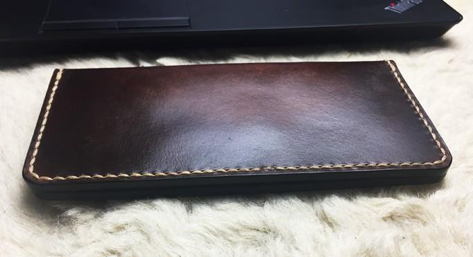 Vintage Leather Bifold Mens Long Wallet Coffee Leather Long Wallets for Men