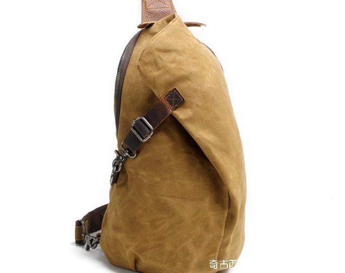 Cool Waxed Canvas Mens One Shoulder Pack Sling Bag Chest Bag for men