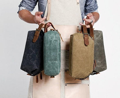 Large Canvas Mens Clutch Bag Zipper Wristlet Bag Phone Purse for Men