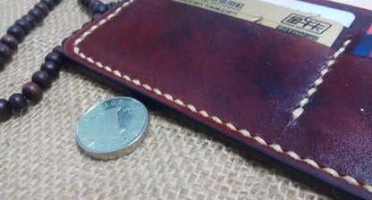 Vintage Leather Bifold Mens Long Wallet Leather Long Wallets for Men