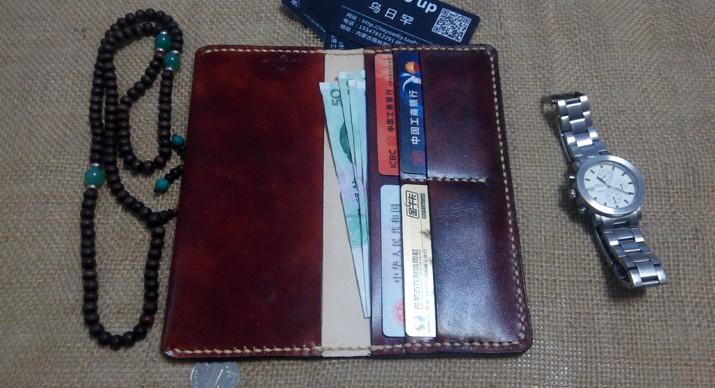 Vintage Leather Bifold Mens Long Wallet Leather Long Wallets for Men