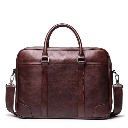 Vintage Brown Leather Men's Professional Briefcase 15¡®¡¯ Laptop Briefcase Work Handbag For Men