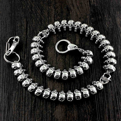 Ghost Head Titanium Steel Pants Chain Metal Wallet Chain Locomotive Punk Waist Chain For Men