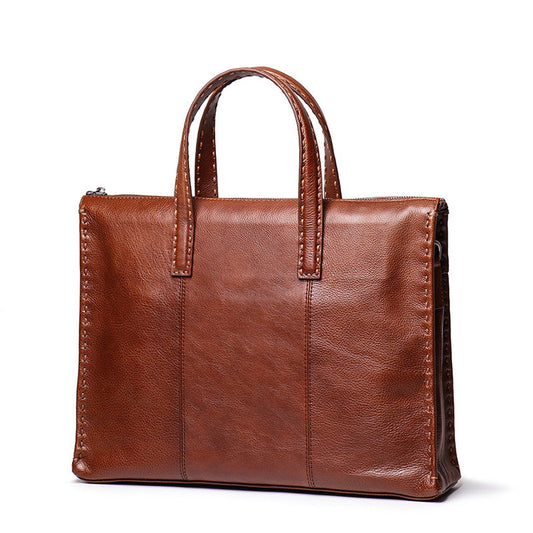 Classy Brown Leather Men's Professional Briefcase 14¡®¡¯ Laptop Briefcase For Men