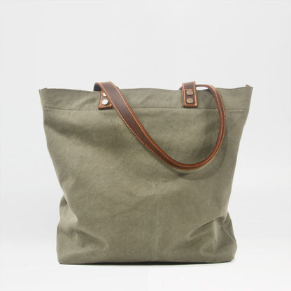 Green Large Canvas Womens Mens Tote Bag Shoulder Bag Tote Purse For Women