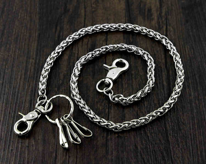 Mens Keychain Biker Wallet Chain Pants Chain Silver Wallet Chain For Men