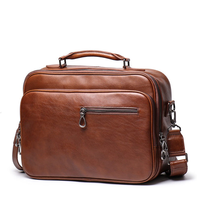 Fashion Brown Leather Men's Professional Briefcase 15¡®¡¯ Laptop Briefcase Business Handbag For Men