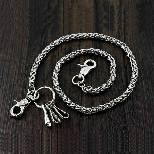 Mens Keychain Biker Wallet Chain Pants Chain Silver Wallet Chain For Men