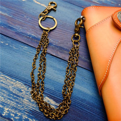 Badass Men's Brass Pants Chain Jeans Chain Jean Chain Punk Fashion Gold Wallet Chains For Men