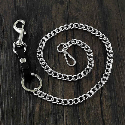 Hook Silver Punk Pants Chain Fashion Wallet Chain Biker Waist Wallet Chain For Men