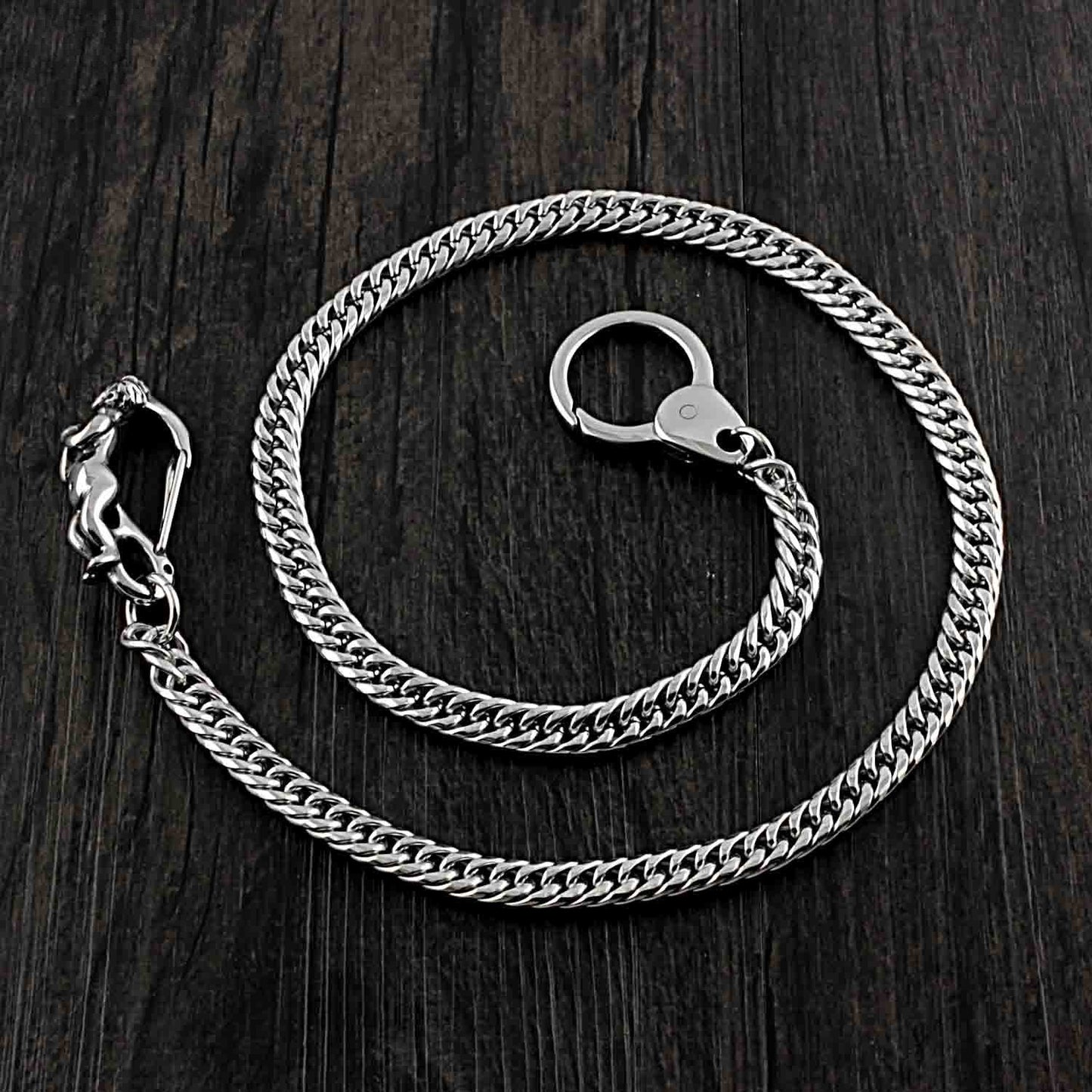 SOLID STAINLESS STEEL BIKER Cool WALLET CHAIN LONG PANTS CHAIN Jeans Chain Jean Chain FOR MEN