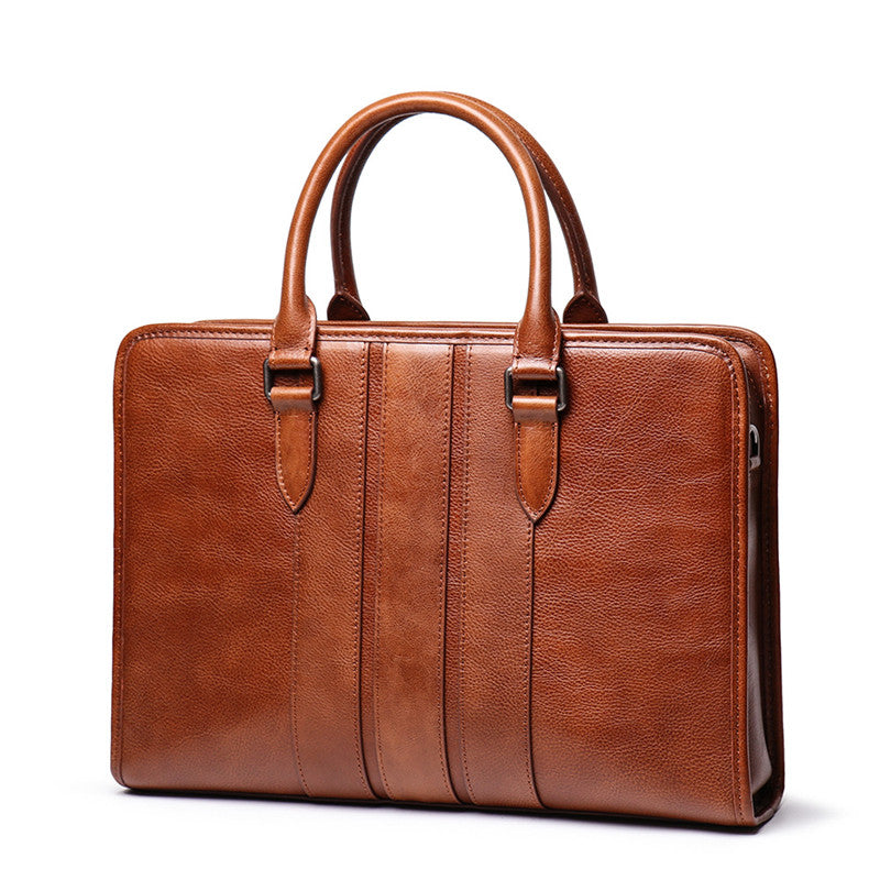 Vintage Brown Leather Men's 14¡®¡¯ Laptop Briefcase Professional Briefcase Handbag For Men