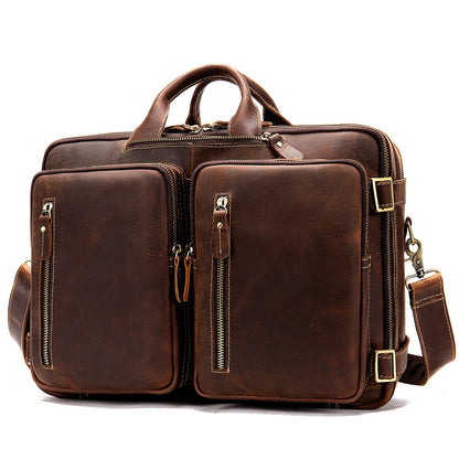 Classy Leather Men's Briefcase Travel Bag Messenger Bag Shoulder Bags Backpack For Men