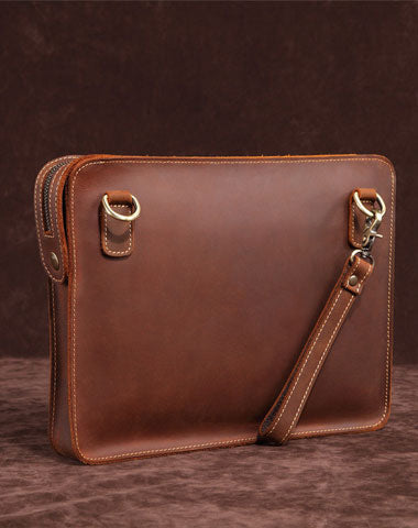 Classy Leather Mens Work Clutch Bag Wirstlet Cluch Messenger Bag For Men