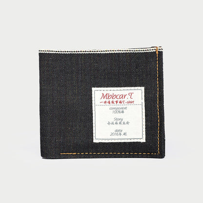 Cool Denim Mens Jean billfold Small Wallets Bifold Multi Small Wallets For Men