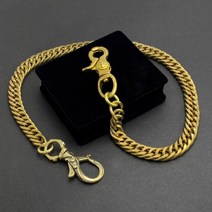 Fashion Handmade Vintage Brass 19' Mens Pants Chain Wallet Chain Motorcycle Wallet Chain for Men