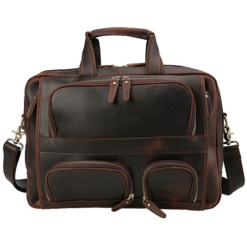 Vintage Leather Men's Briefcase 15¡®¡¯ Laptop Briefcase Professional Bag For Men