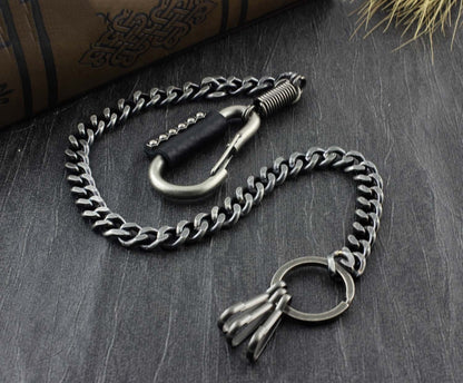 Silver Mens Key Chain Pants Chain Punk Jean Chain Badass Wallet Chain for Men