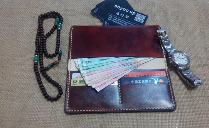 Vintage Leather Bifold Mens Long Wallet Leather Long Wallets for Men