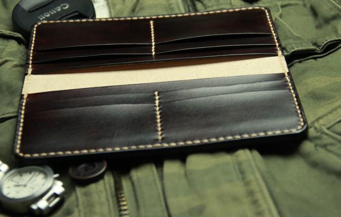 Vintage Leather Coffee Bifold Mens Long Wallet Leather Long Wallets for Men