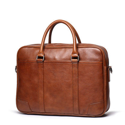 Vintage Brown Leather Men's Professional Briefcase 15¡®¡¯ Laptop Briefcase Work Handbag For Men