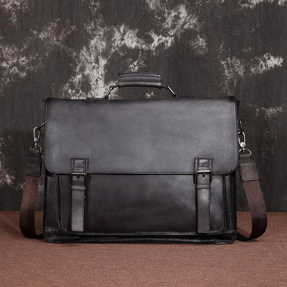 Brown Leather Men's Professional Briefcase 14¡®¡¯ Laptop Handbag Black Business Bag Messenger Bag For Men