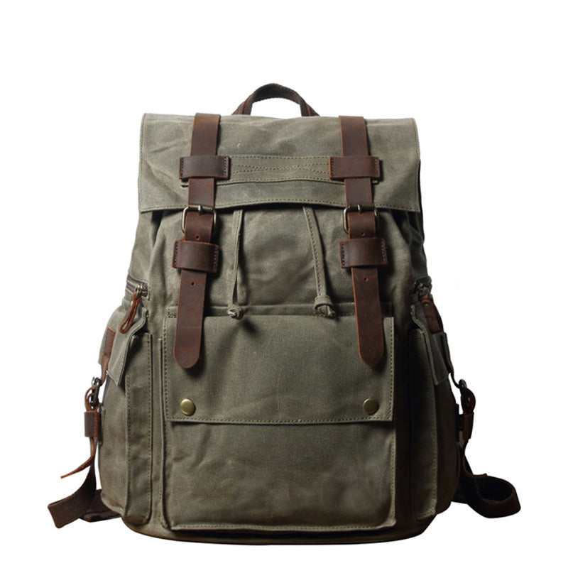 Cool Waxed Canvas Retro Mens Black Large 15¡®¡¯ Travel Backpack Computer Backpack Hiking Backpack for Men