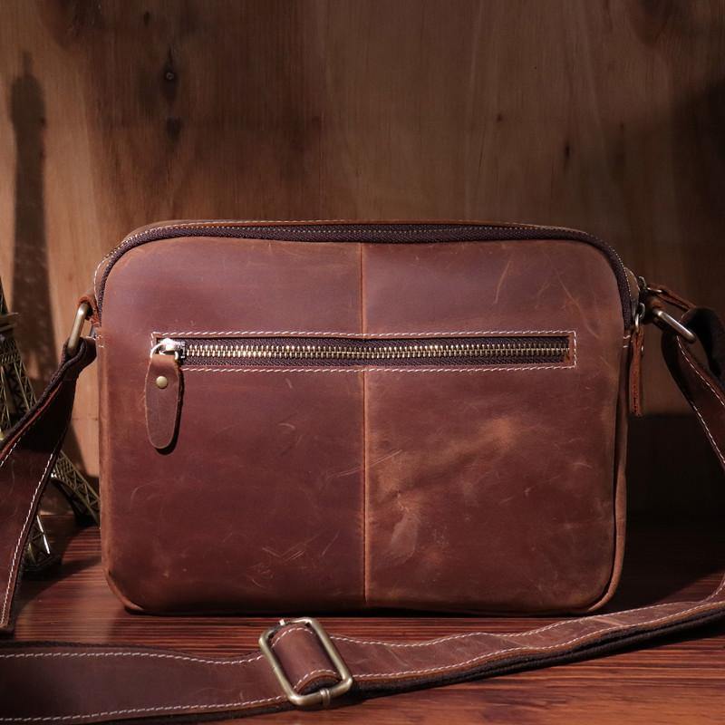 Vintage LEATHER MENS COURIER BAG Postman BAG SIDE BAG 10 inches MESSENGER BAG FOR MEN