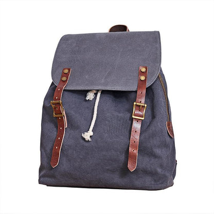 Canvas Mens Womens Backpack Green Travel Rucksack Satchel Backpack Canvas School Backpack for Men