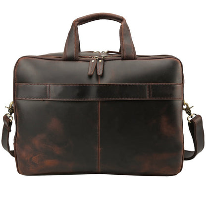 Vintage Leather Men's Briefcase 15¡®¡¯ Laptop Briefcase Professional Bag For Men