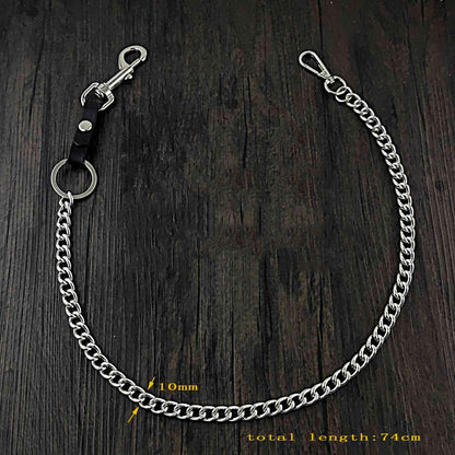 Hook Silver Punk Pants Chain Fashion Wallet Chain Biker Waist Wallet Chain For Men