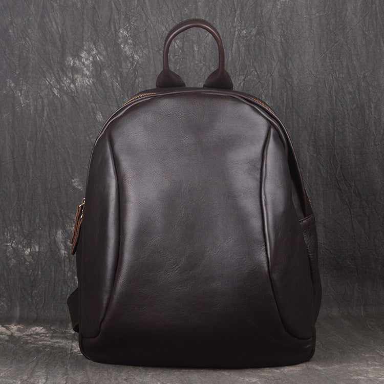 Vintage Leather Brown Men's Backpack Computer Backpack College Backpack For Men