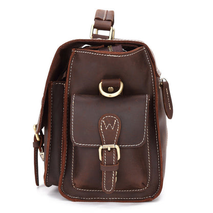 Vintage Leather Men's Shoulder Camera Bag Shoulder SLR Side Bag For Men