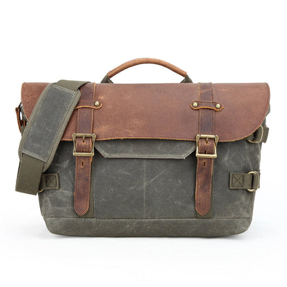 Canvas Leather Mens 14¡®¡¯ CANON Camera Messenger Bag NIKON Camera Side Bag DSLR Camera Bag