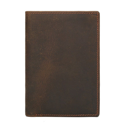 Slim Leather RFID Vertical Travel Wallet for Men Bifold Wallet Passport Wallet Travel Wallet