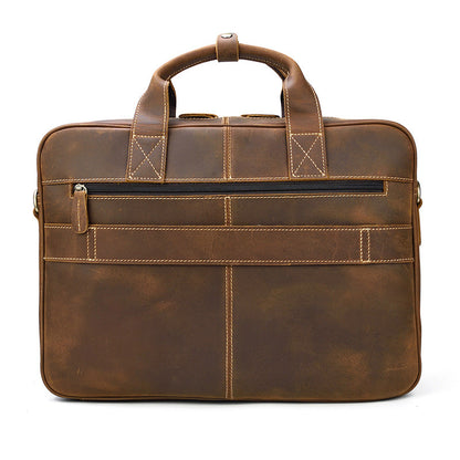 Vintage Brown Leather Men's 14¡®¡¯ Laptop Briefcase Professional Briefcase Computer Bag For Men