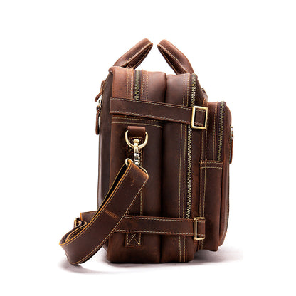 Classy Leather Men's Briefcase Travel Bag Messenger Bag Shoulder Bags Backpack For Men