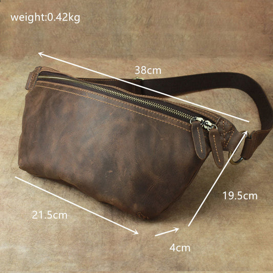 Leather Mens Fanny packs For Men Bum Bag Cool Waist Bags for Men