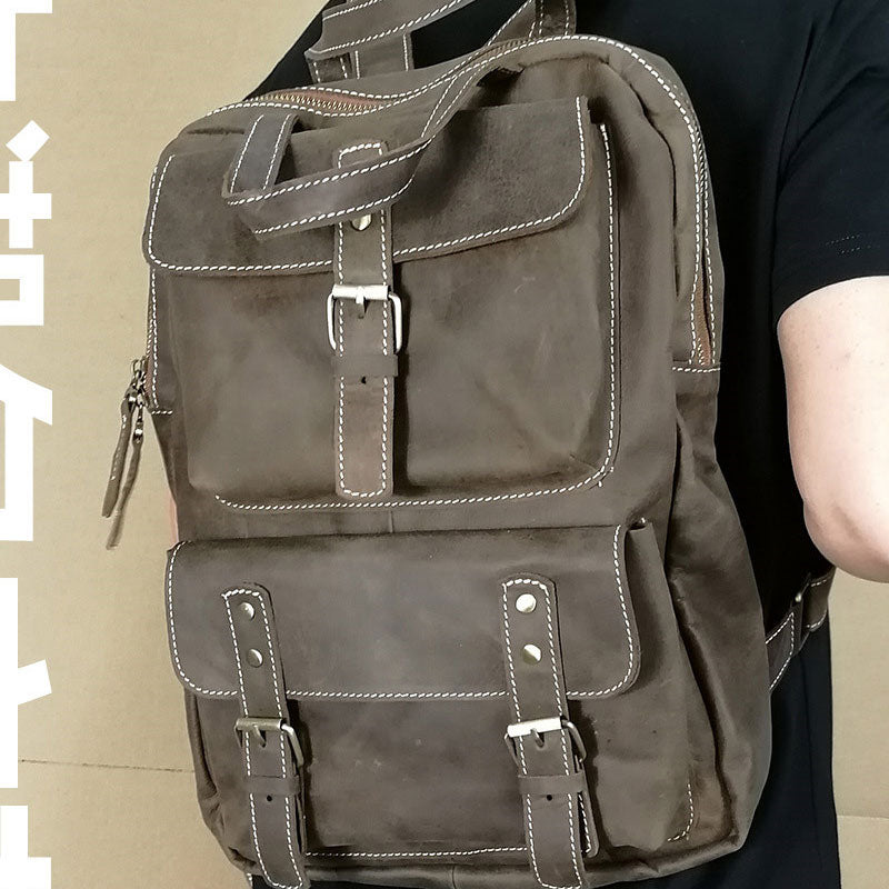 Vintage Mens Backpacks Laptop Backpack Travel Backpack Bags for Men